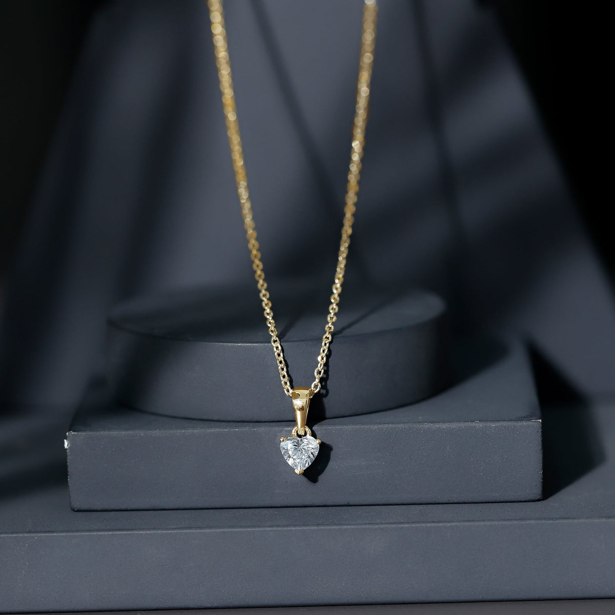 0.5 Carat Lab Grown Diamond Heart Necklace For Women - Luzilly Bridal & Apparel