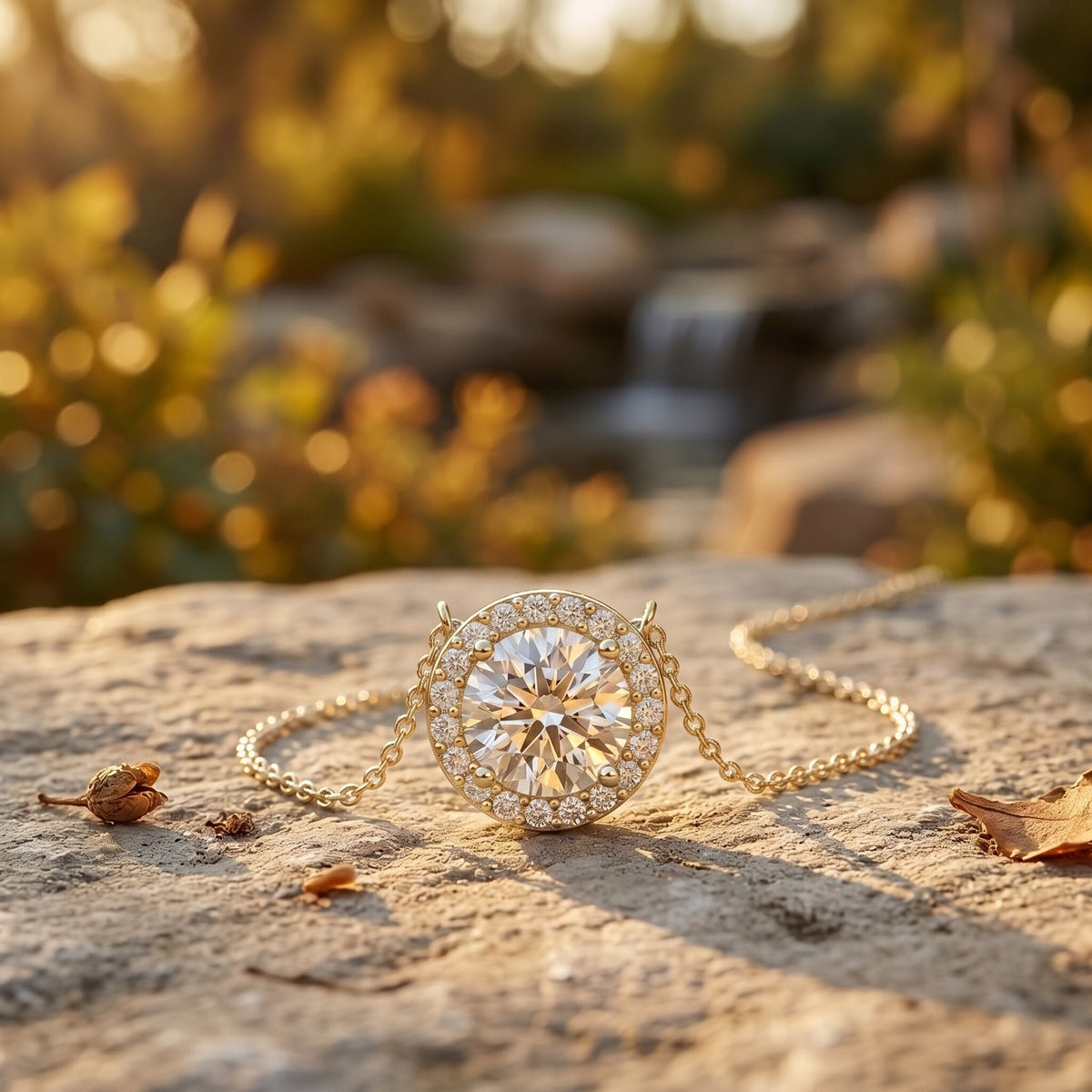 1 Carat Lab Grown Diamond Bridal Necklace with IGI Certificate - Luzilly Bridal & Apparel