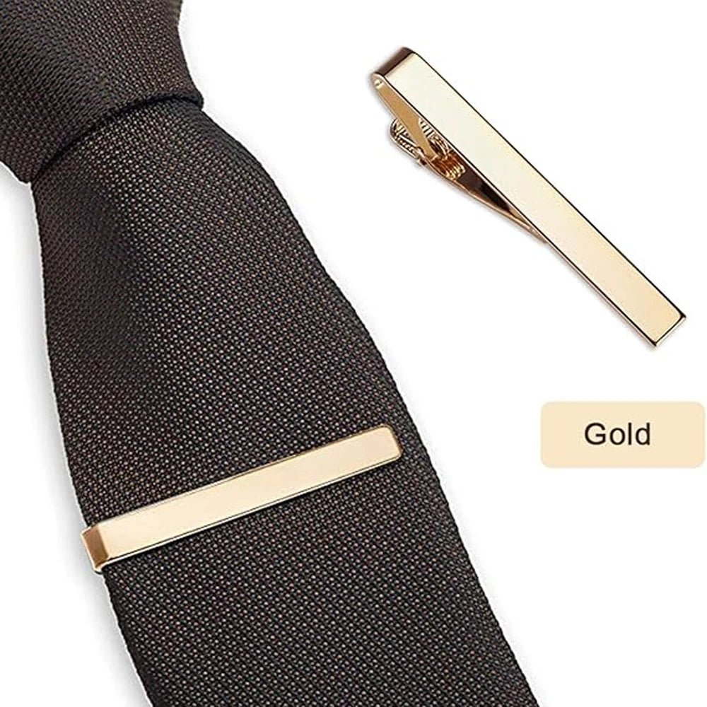 1 or 3 Pack Tie Clips for Men Long Styles Tie Bar Clip Set Square Edges Tie Tack Pins Necktie Bar Necktie Wedding Business Clips - Luzilly Bridal & Apparel