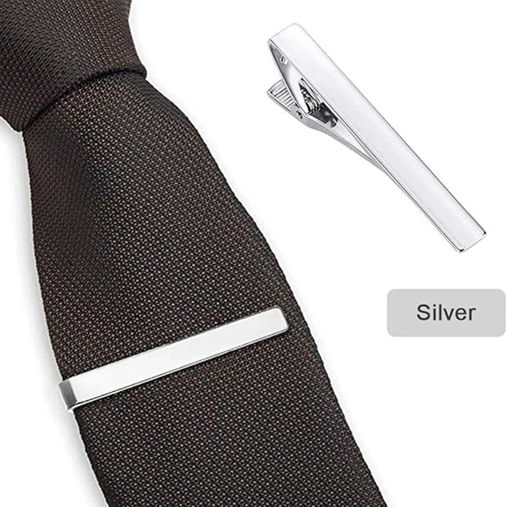 1 or 3 Pack Tie Clips for Men Long Styles Tie Bar Clip Set Square Edges Tie Tack Pins Necktie Bar Necktie Wedding Business Clips - Luzilly Bridal & Apparel