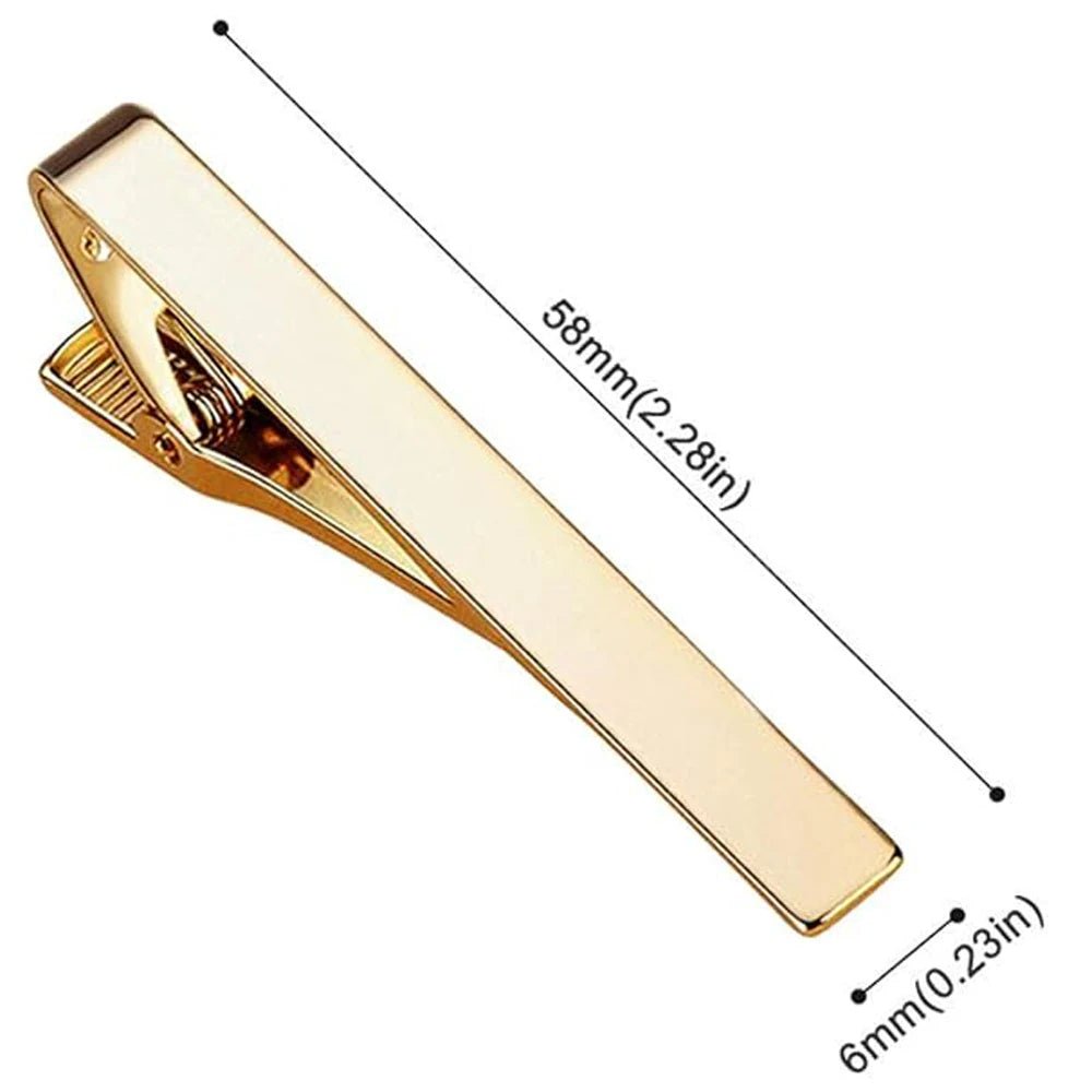 1 or 3 Pack Tie Clips for Men Long Styles Tie Bar Clip Set Square Edges Tie Tack Pins Necktie Bar Necktie Wedding Business Clips - Luzilly Bridal & Apparel