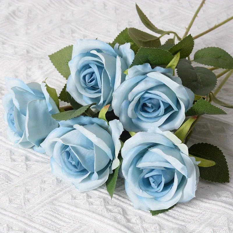 12-Stem Realistic Silk Rose Bouquet - Luzilly Bridal & Apparel