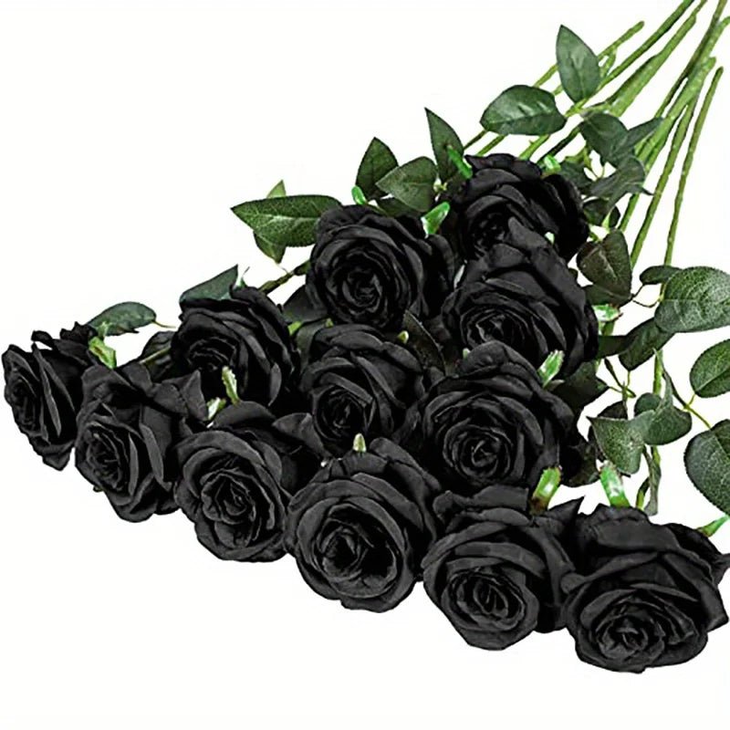 12-Stem Realistic Silk Rose Bouquet - Luzilly Bridal & Apparel