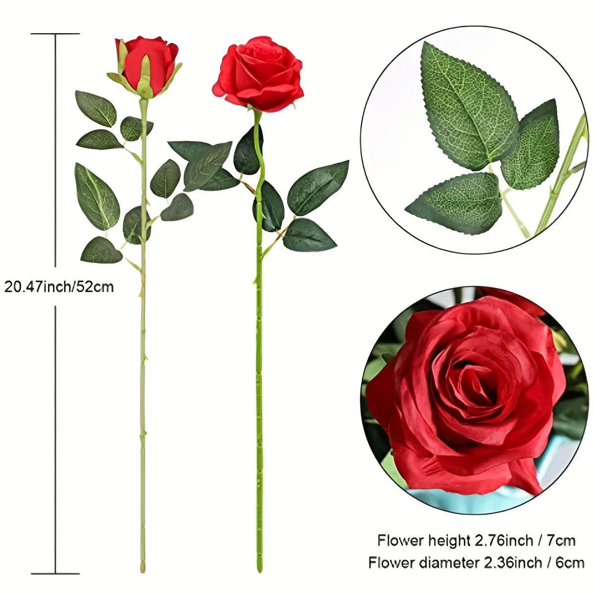 12-Stem Realistic Silk Rose Bouquet - Luzilly Bridal & Apparel