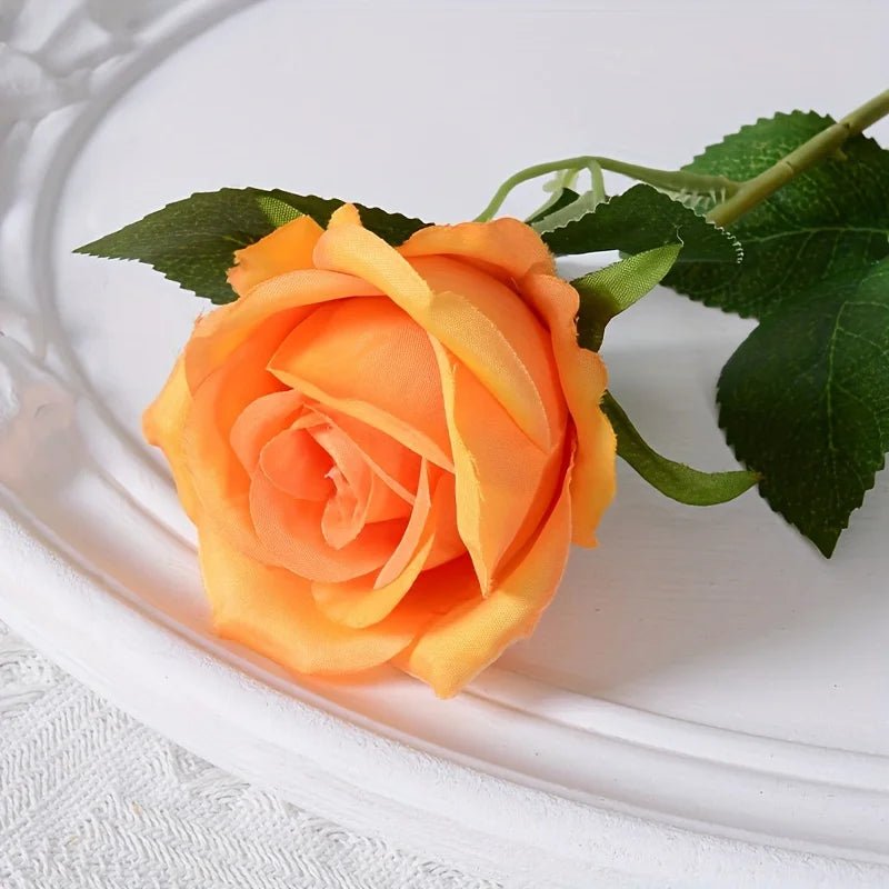 12-Stem Realistic Silk Rose Bouquet - Luzilly Bridal & Apparel