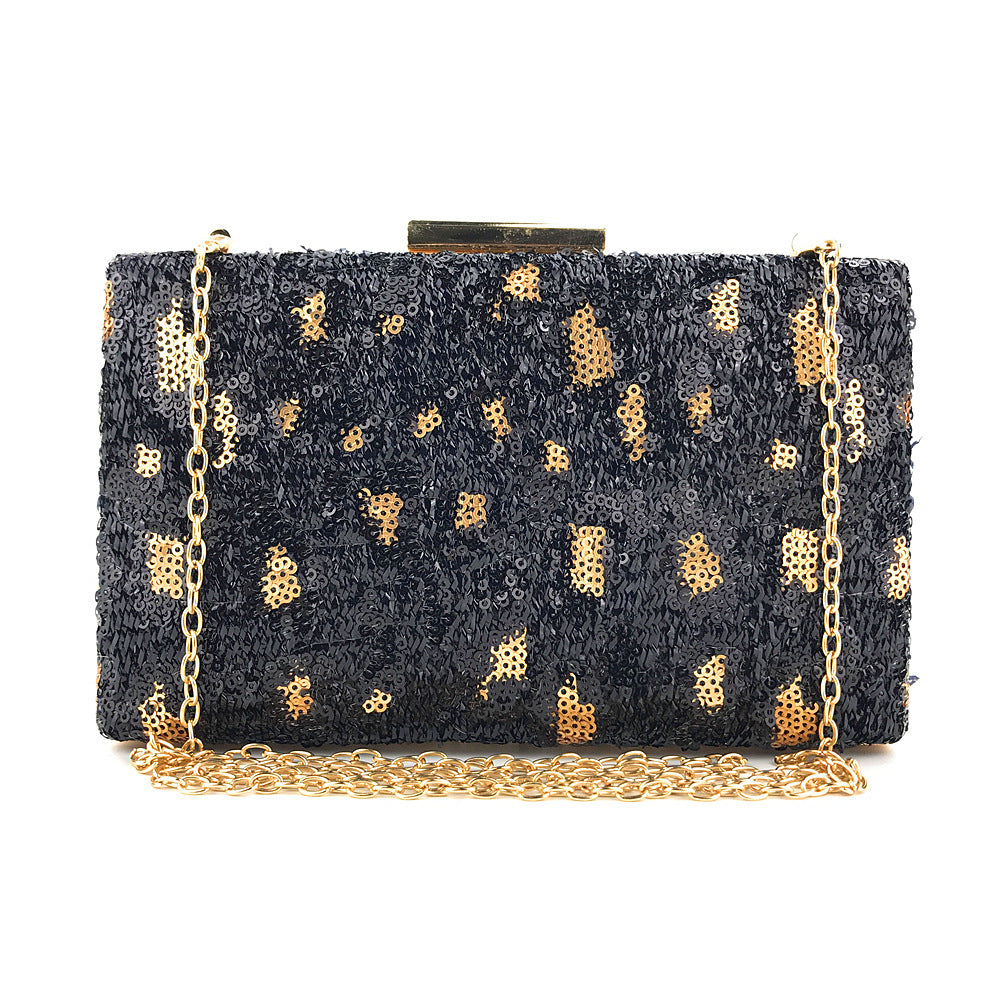 Women Fashion Clutch Bag Beaded Leaf Metal Gold Lady Evening Bag Chain Shoulder Handbags Party Wedding Bridal Bags
