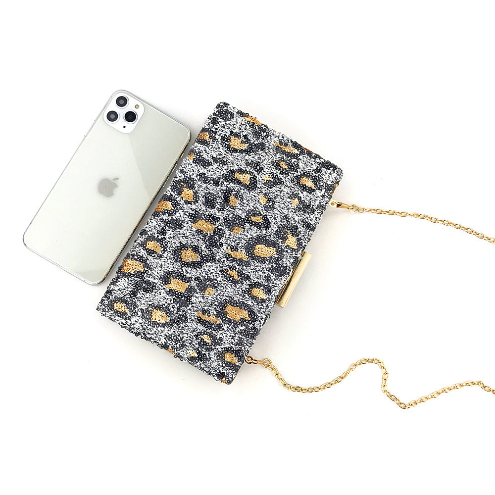 Women Fashion Clutch Bag Beaded Leaf Metal Gold Lady Evening Bag Chain Shoulder Handbags Party Wedding Bridal Bags
