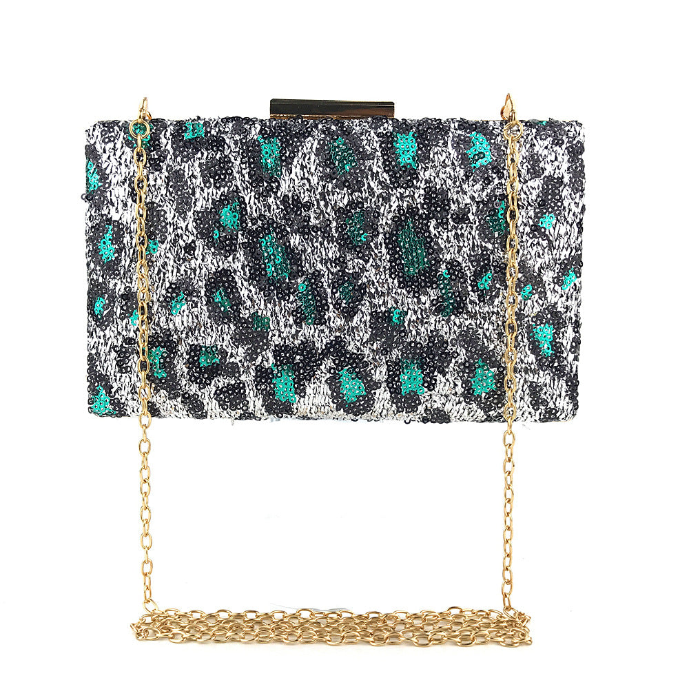 Women Fashion Clutch Bag Beaded Leaf Metal Gold Lady Evening Bag Chain Shoulder Handbags Party Wedding Bridal Bags
