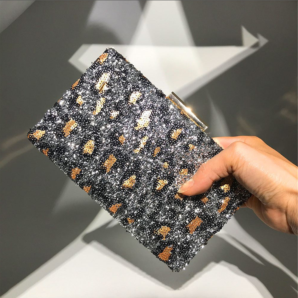 Women Fashion Clutch Bag Beaded Leaf Metal Gold Lady Evening Bag Chain Shoulder Handbags Party Wedding Bridal Bags