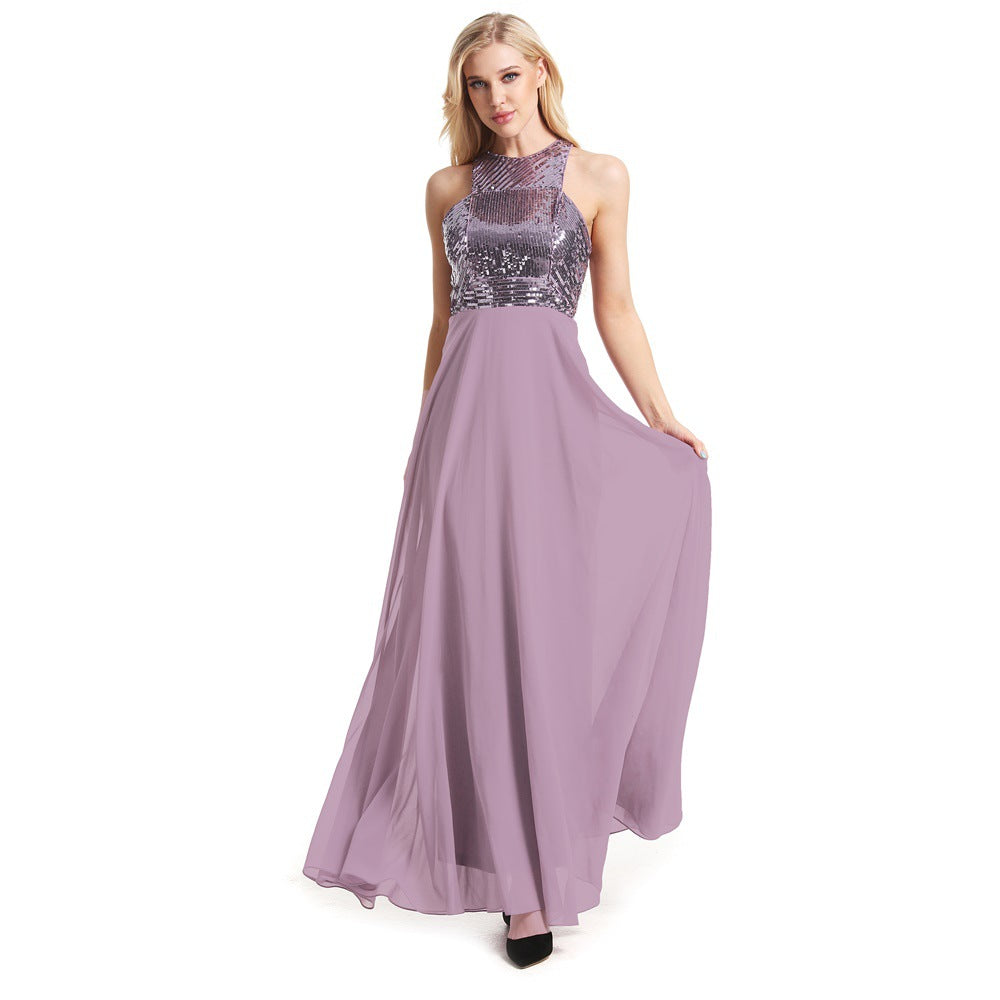 Sequin Chiffon Bridesmaid Dress