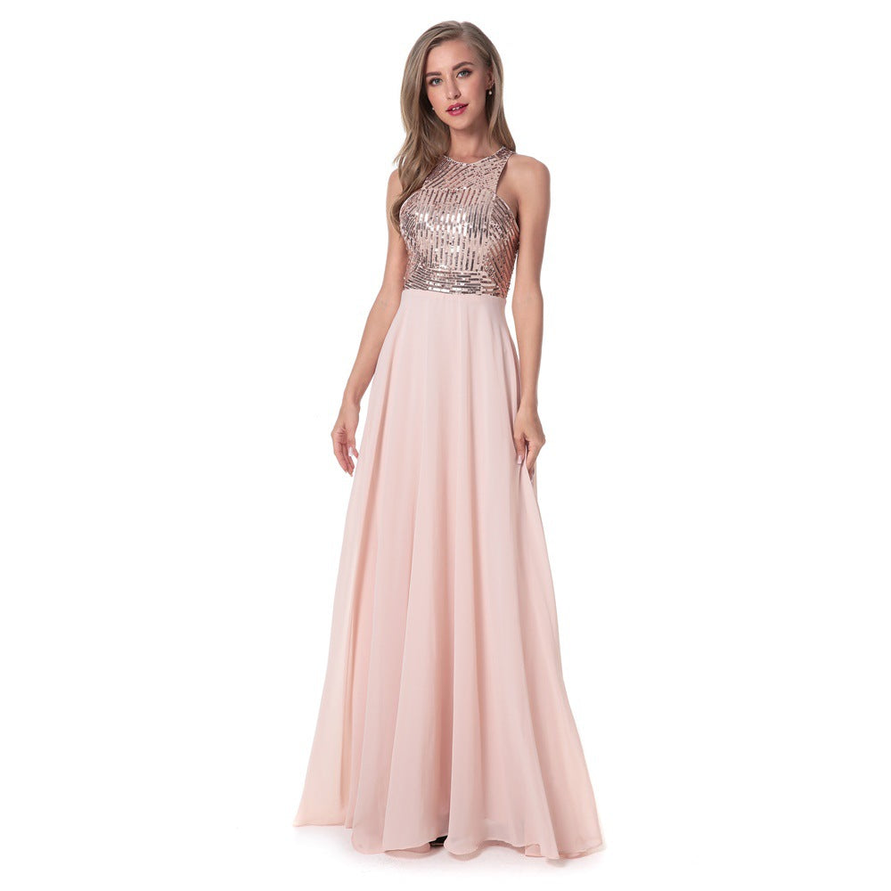 Sequin Chiffon Bridesmaid Dress