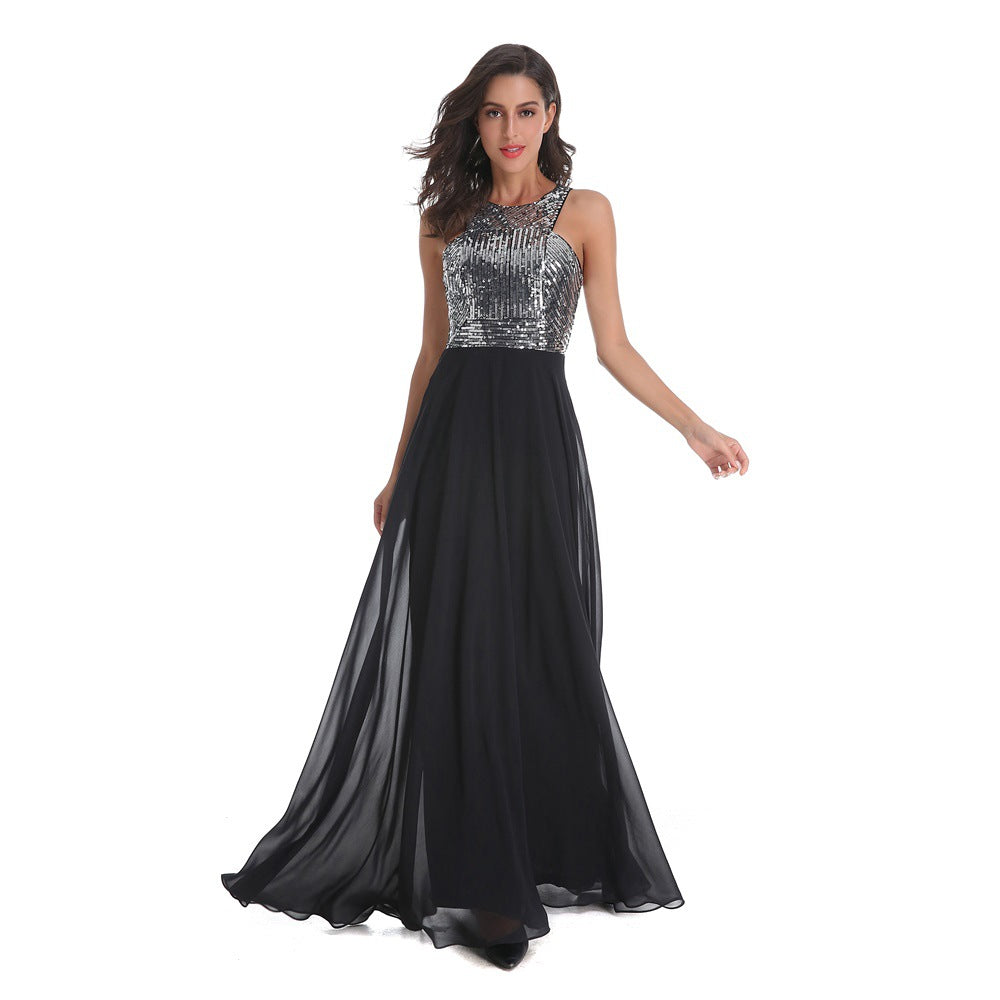 Sequin Chiffon Bridesmaid Dress