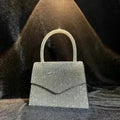 Rhinestone Evening Clutch - Convertible Silver Purse | Femstylo