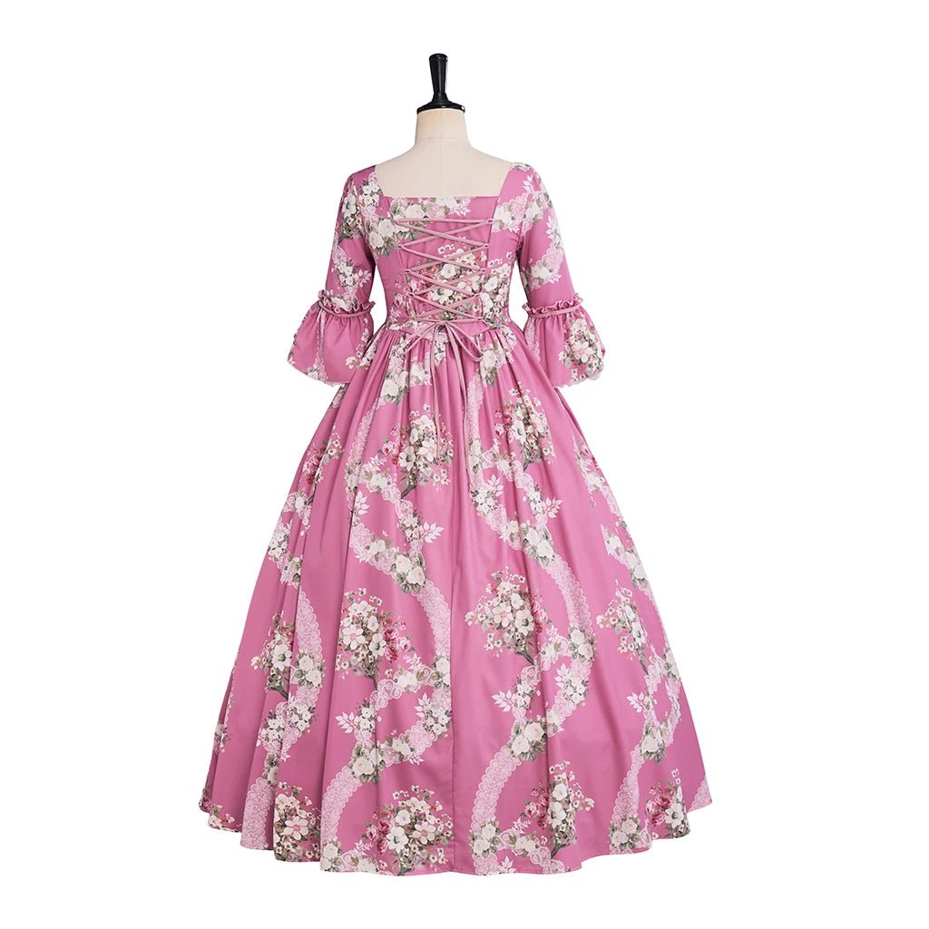 18th Century Rococo Floral Dress Victorian Royal Princess Wedding Ball Gown Marie Antoinette Baroque Gothic Lolita Walking Costu - Luzilly Bridal & Apparel