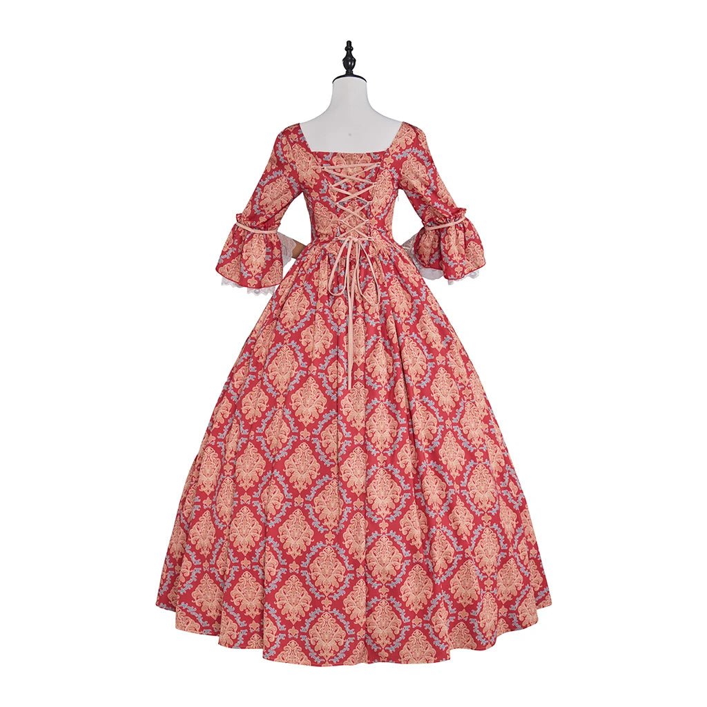 18th Century Rococo Floral Dress Victorian Royal Princess Wedding Ball Gown Marie Antoinette Baroque Gothic Lolita Walking Costu - Luzilly Bridal & Apparel