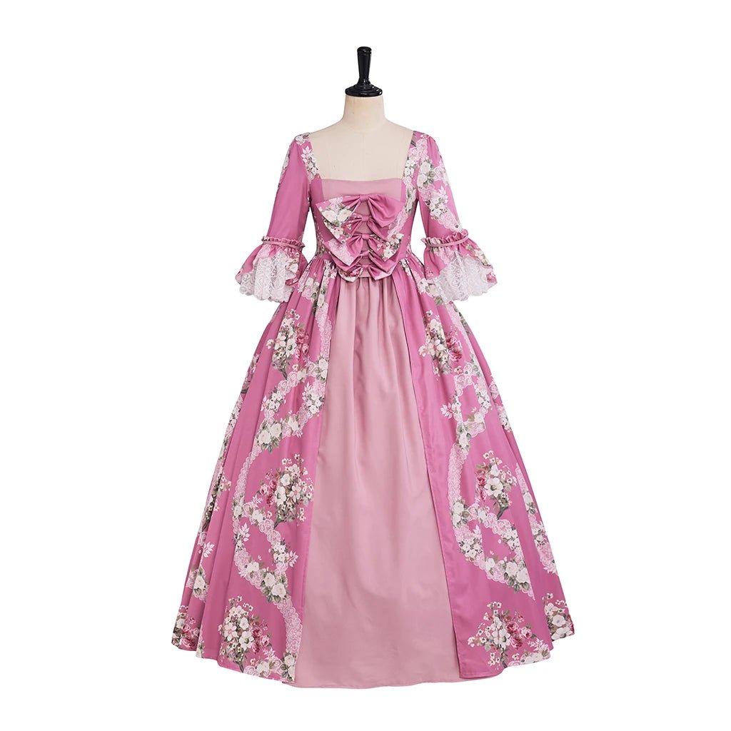 18th Century Rococo Floral Dress Victorian Royal Princess Wedding Ball Gown Marie Antoinette Baroque Gothic Lolita Walking Costu - Luzilly Bridal & Apparel
