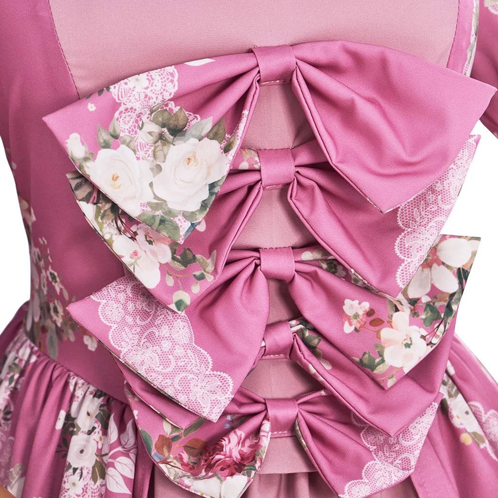 18th Century Rococo Floral Dress Victorian Royal Princess Wedding Ball Gown Marie Antoinette Baroque Gothic Lolita Walking Costu - Luzilly Bridal & Apparel