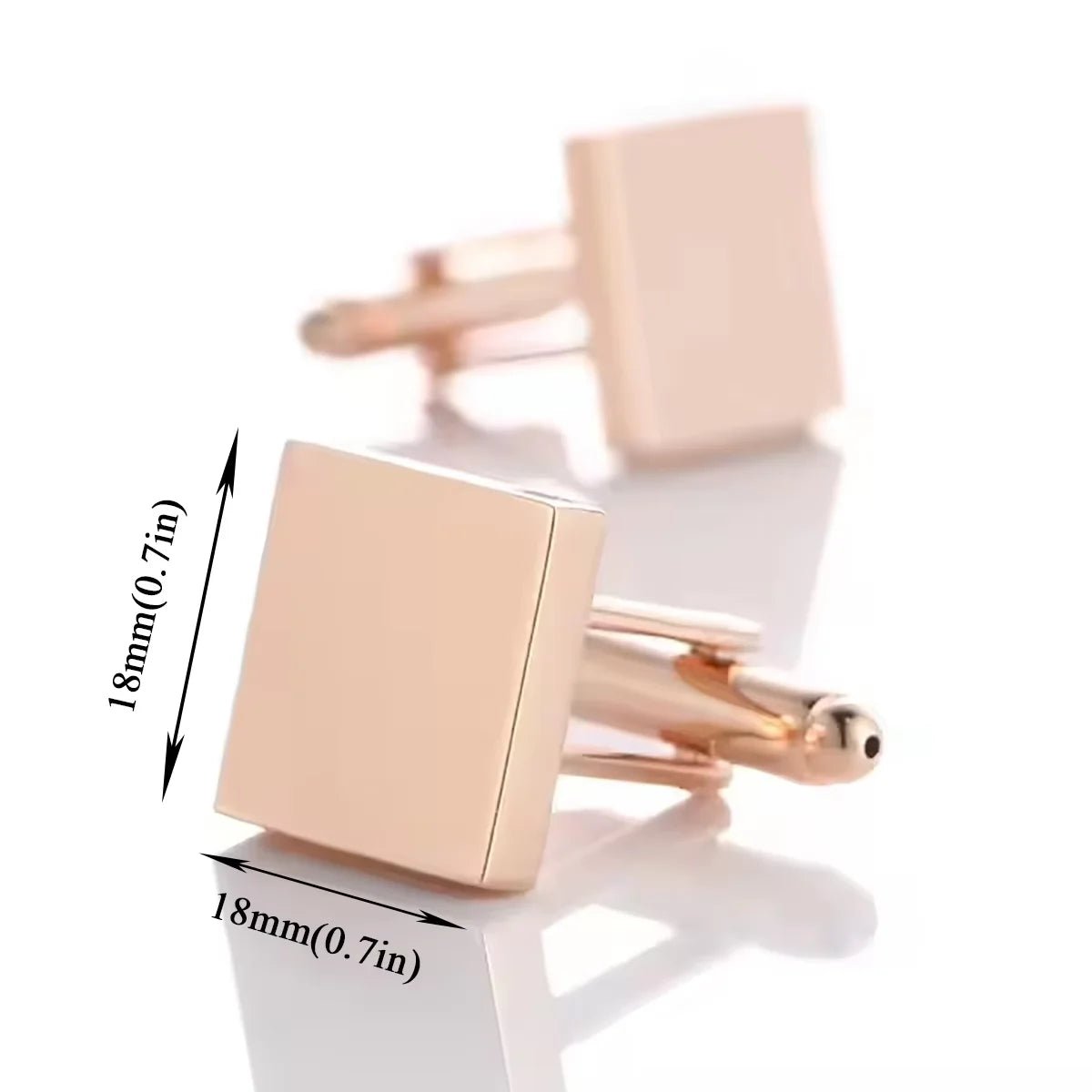 1Pair High Quality Stainless Steel Cufflink Fashion Jewelry for Men Business Wedding Shirt Cuff Buttons Banquet Accessories Gift - Luzilly Bridal & Apparel