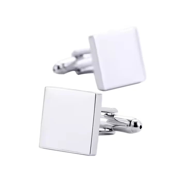 1Pair High Quality Stainless Steel Cufflink Fashion Jewelry for Men Business Wedding Shirt Cuff Buttons Banquet Accessories Gift - Luzilly Bridal & Apparel