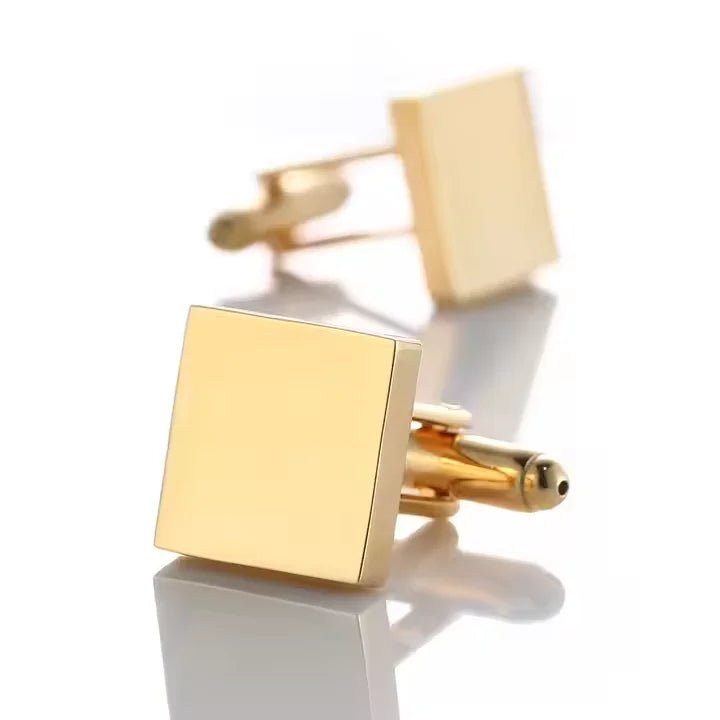 1Pair High Quality Stainless Steel Cufflink Fashion Jewelry for Men Business Wedding Shirt Cuff Buttons Banquet Accessories Gift - Luzilly Bridal & Apparel