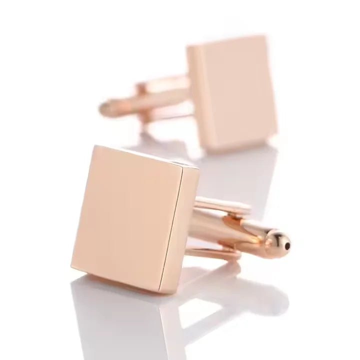 1Pair High Quality Stainless Steel Cufflink Fashion Jewelry for Men Business Wedding Shirt Cuff Buttons Banquet Accessories Gift - Luzilly Bridal & Apparel
