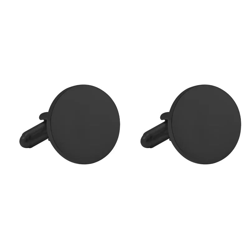 1Pair High Quality Stainless Steel Cufflink Fashion Jewelry for Men Business Wedding Shirt Cuff Buttons Banquet Accessories Gift - Luzilly Bridal & Apparel