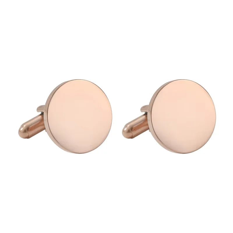 1Pair High Quality Stainless Steel Cufflink Fashion Jewelry for Men Business Wedding Shirt Cuff Buttons Banquet Accessories Gift - Luzilly Bridal & Apparel