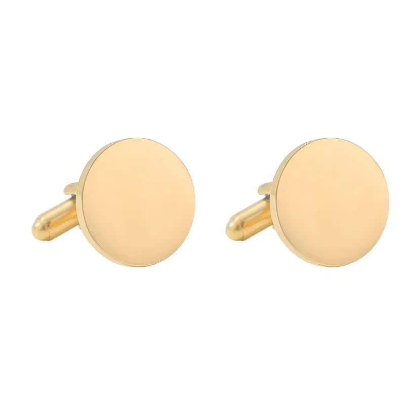 1Pair High Quality Stainless Steel Cufflink Fashion Jewelry for Men Business Wedding Shirt Cuff Buttons Banquet Accessories Gift - Luzilly Bridal & Apparel
