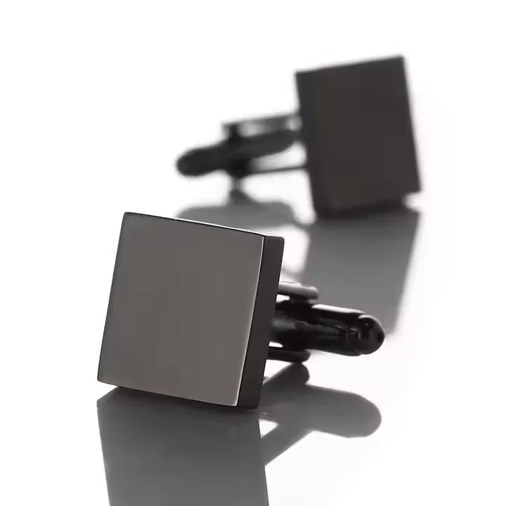 1Pair High Quality Stainless Steel Cufflink Fashion Jewelry for Men Business Wedding Shirt Cuff Buttons Banquet Accessories Gift - Luzilly Bridal & Apparel