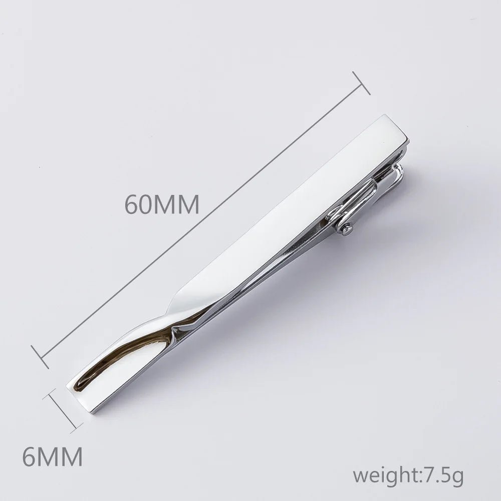 1pc Men's Business Tie Clip - Stylish and Durable Tie Bar for RegularTies -Perfect for Weddings and Business Meetings - Luzilly Bridal & Apparel