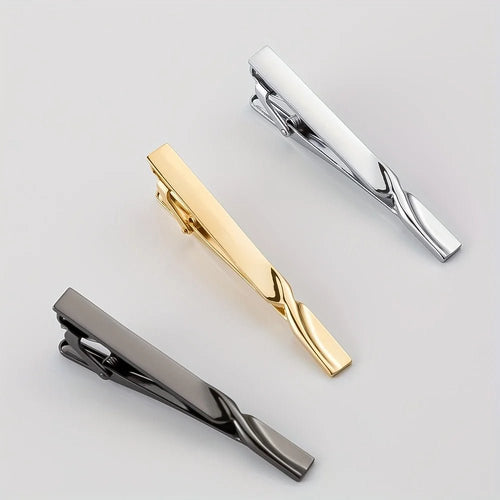 1pc Men's Business Tie Clip - Stylish and Durable Tie Bar for RegularTies -Perfect for Weddings and Business Meetings - Luzilly Bridal & Apparel