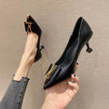 2026 Summer New Pointed-Toe Stiletto Heels, Women's Medium Height Office Pumps, Elegant Work Dress Shoes for Commuting - Luzilly Bridal & Apparel