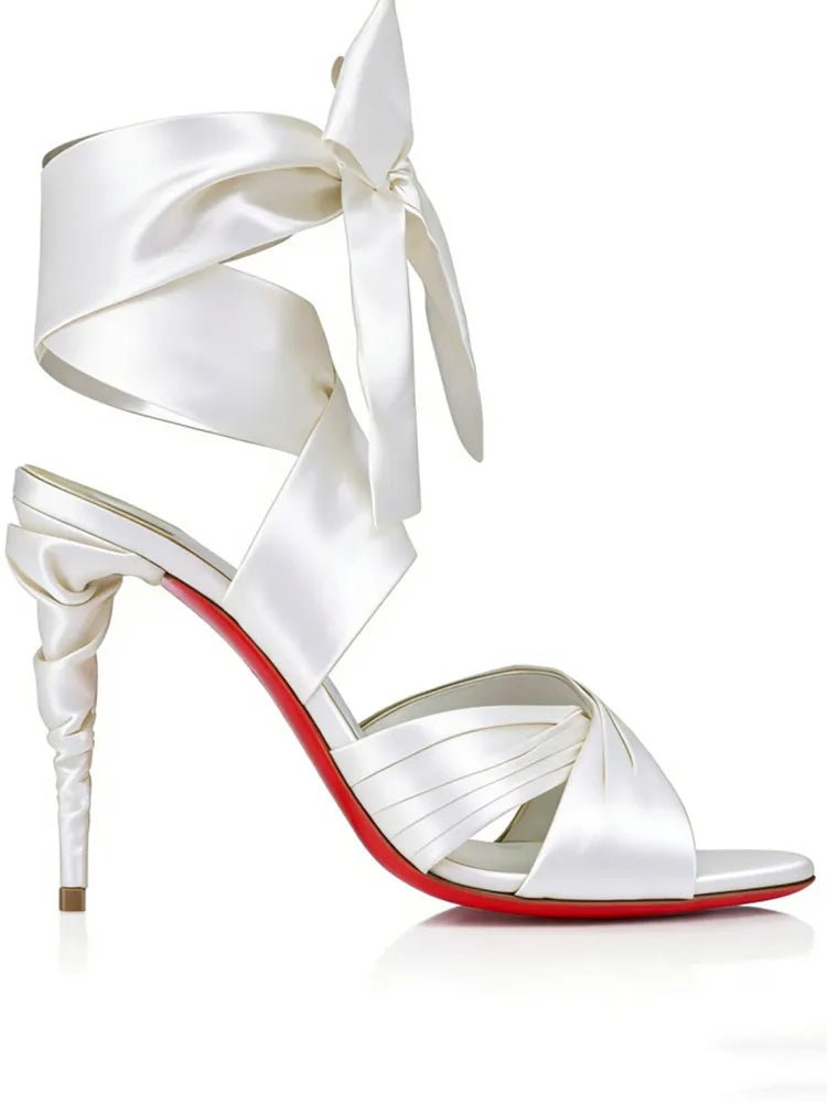 2026Summer New Women's Stiletto Sandals Round Head Strap Party Wedding Women's 34-44 Large High Heel Sandals - Luzilly Bridal & Apparel