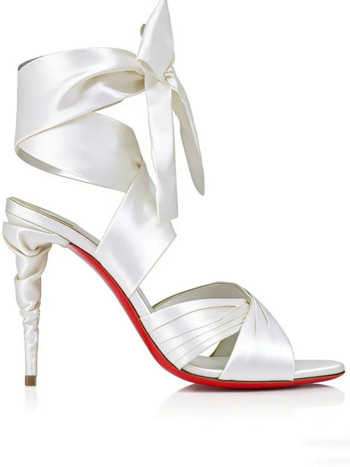 2026Summer New Women's Stiletto Sandals Round Head Strap Party Wedding Women's 34-44 Large High Heel Sandals - Luzilly Bridal & Apparel