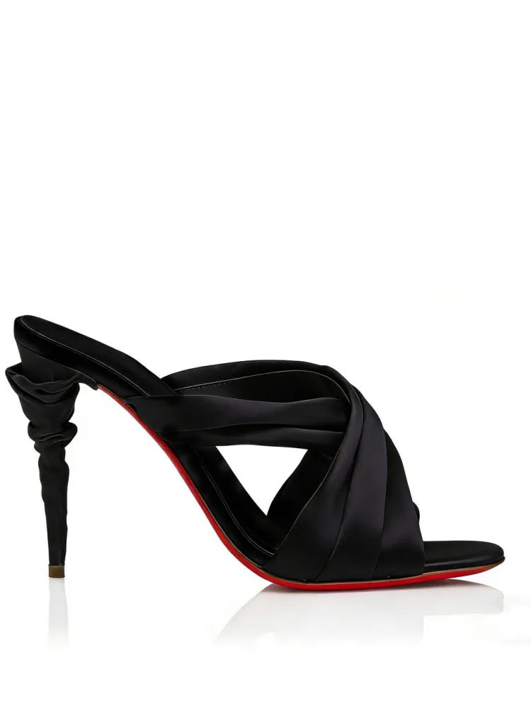 2026Summer New Women's Stiletto Sandals Round Head Strap Party Wedding Women's 34-44 Large High Heel Sandals - Luzilly Bridal & Apparel