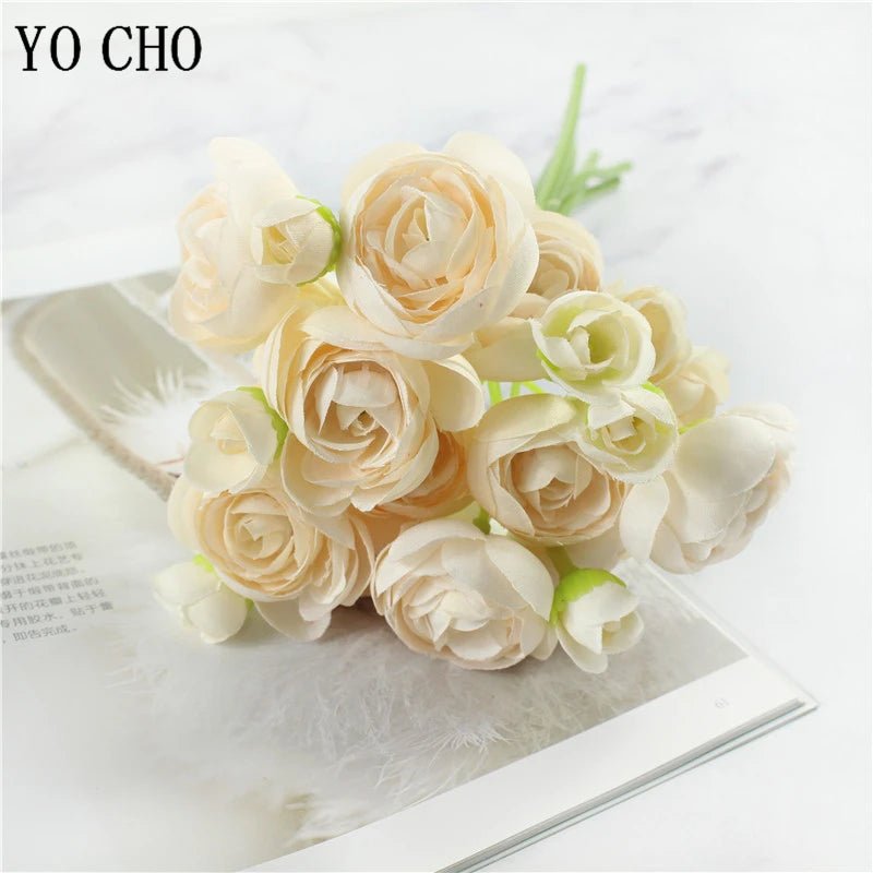 24-Stem Mini Silk Rose Bouquet for Weddings and Décor - Luzilly Bridal & Apparel