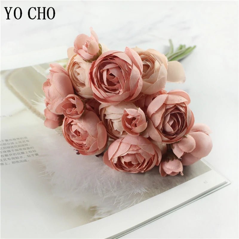 24-Stem Mini Silk Rose Bouquet for Weddings and Décor - Luzilly Bridal & Apparel