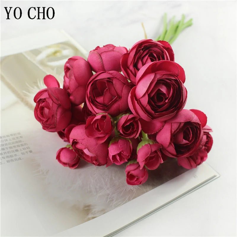 24-Stem Mini Silk Rose Bouquet for Weddings and Décor - Luzilly Bridal & Apparel