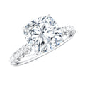3 Carat IGI Certified Lab Grown Diamond Cushion Cut Engagement Ring with Side Stones - Luzilly Bridal & Apparel