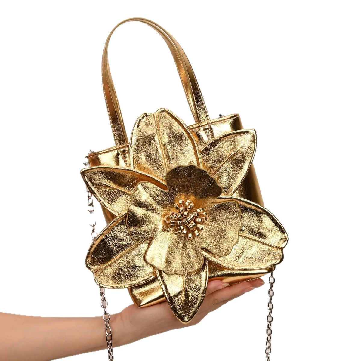 3D Floral Bridal Bucket Bag — Evening Clutch - Luzilly Bridal & Apparel