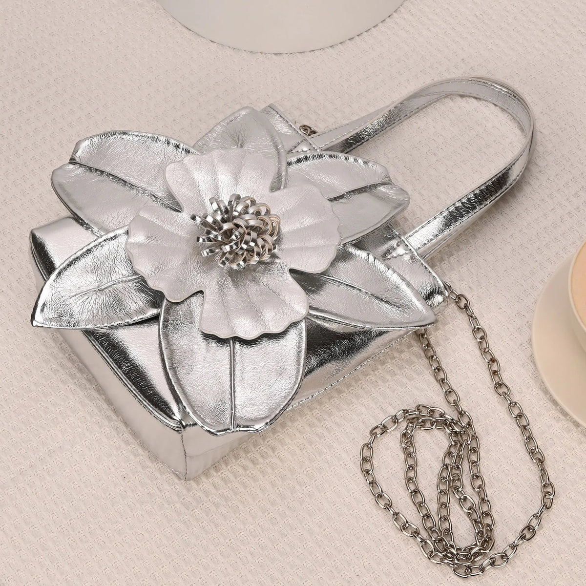 3D Floral Bridal Bucket Bag — Evening Clutch - Luzilly Bridal & Apparel