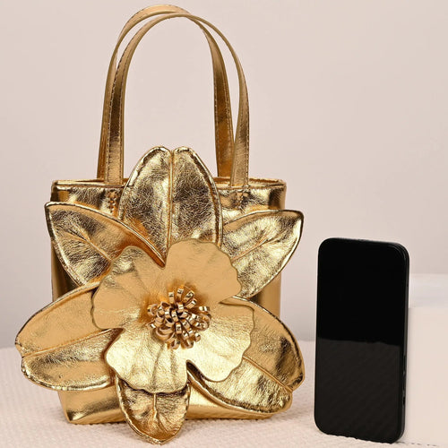 3D Floral Bridal Bucket Bag — Evening Clutch - Luzilly Bridal & Apparel