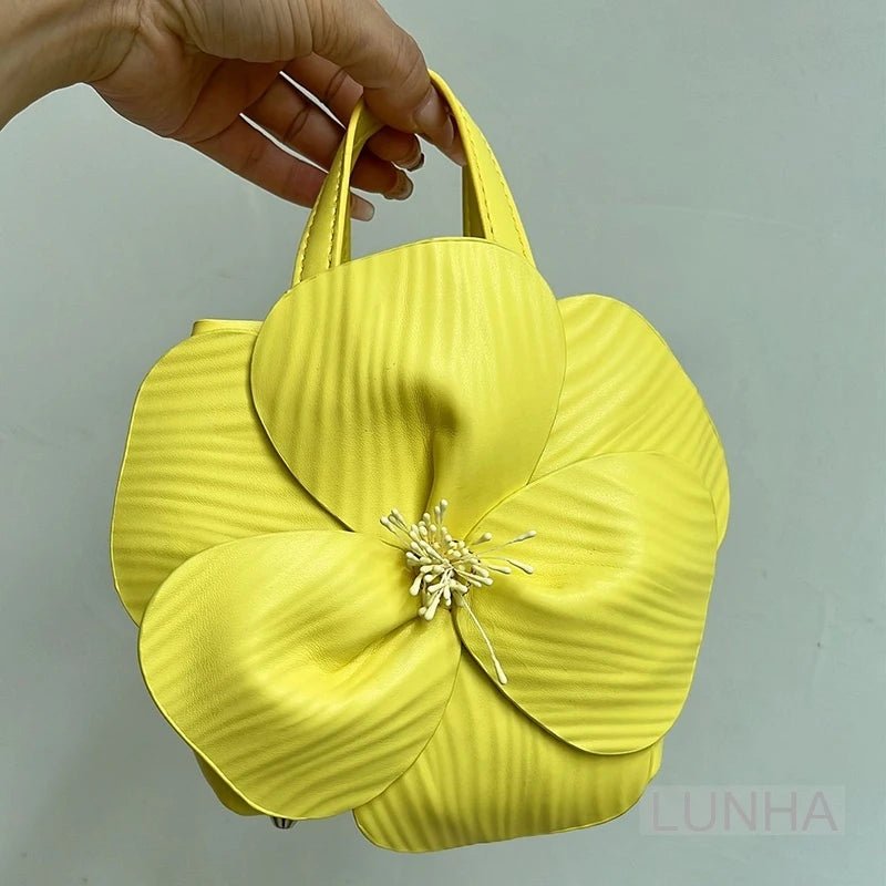 3D Floral Bridal Clutch — Small Bucket Bag - Luzilly Bridal & Apparel