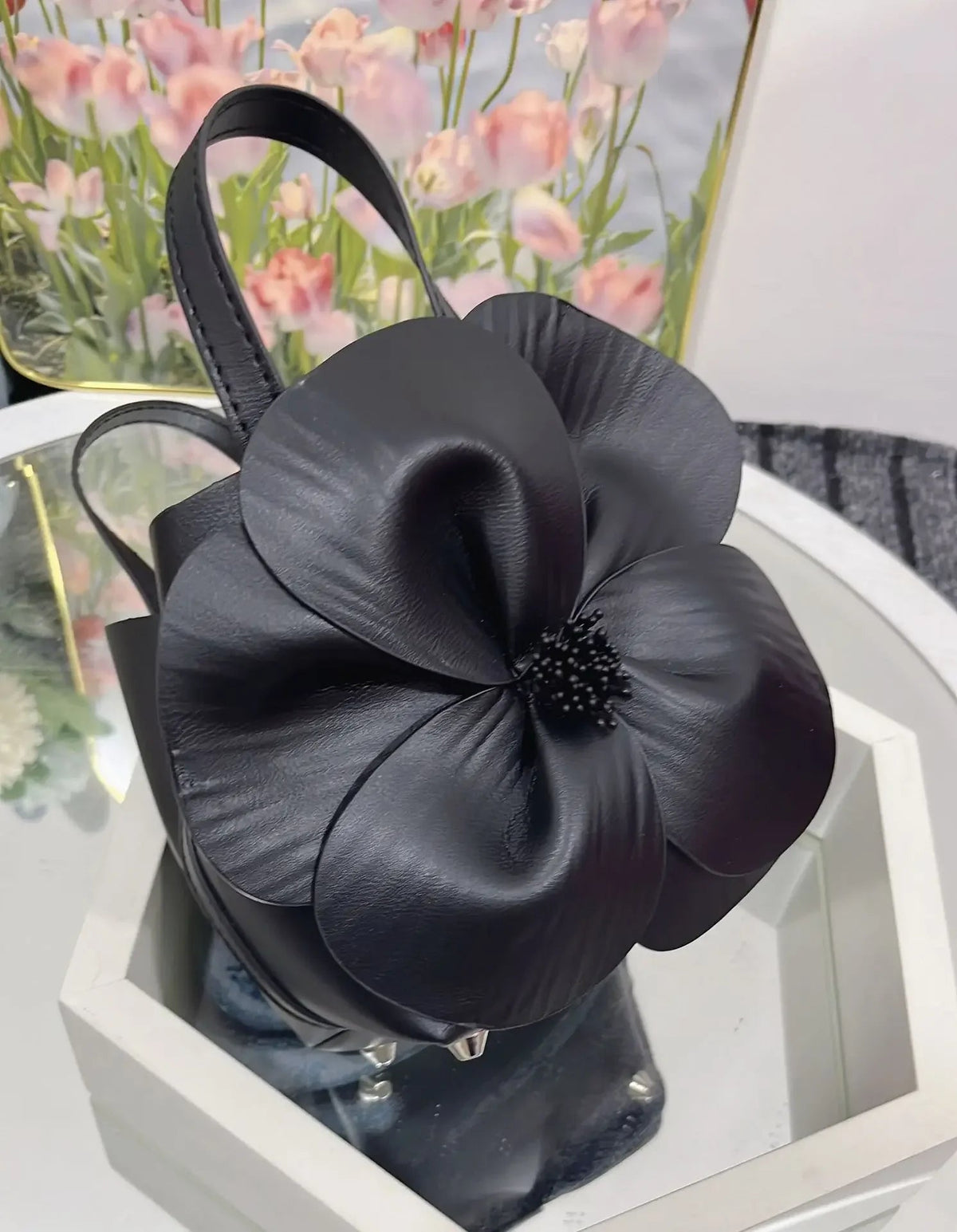 3D Floral Bridal Clutch — Small Bucket Bag - Luzilly Bridal & Apparel