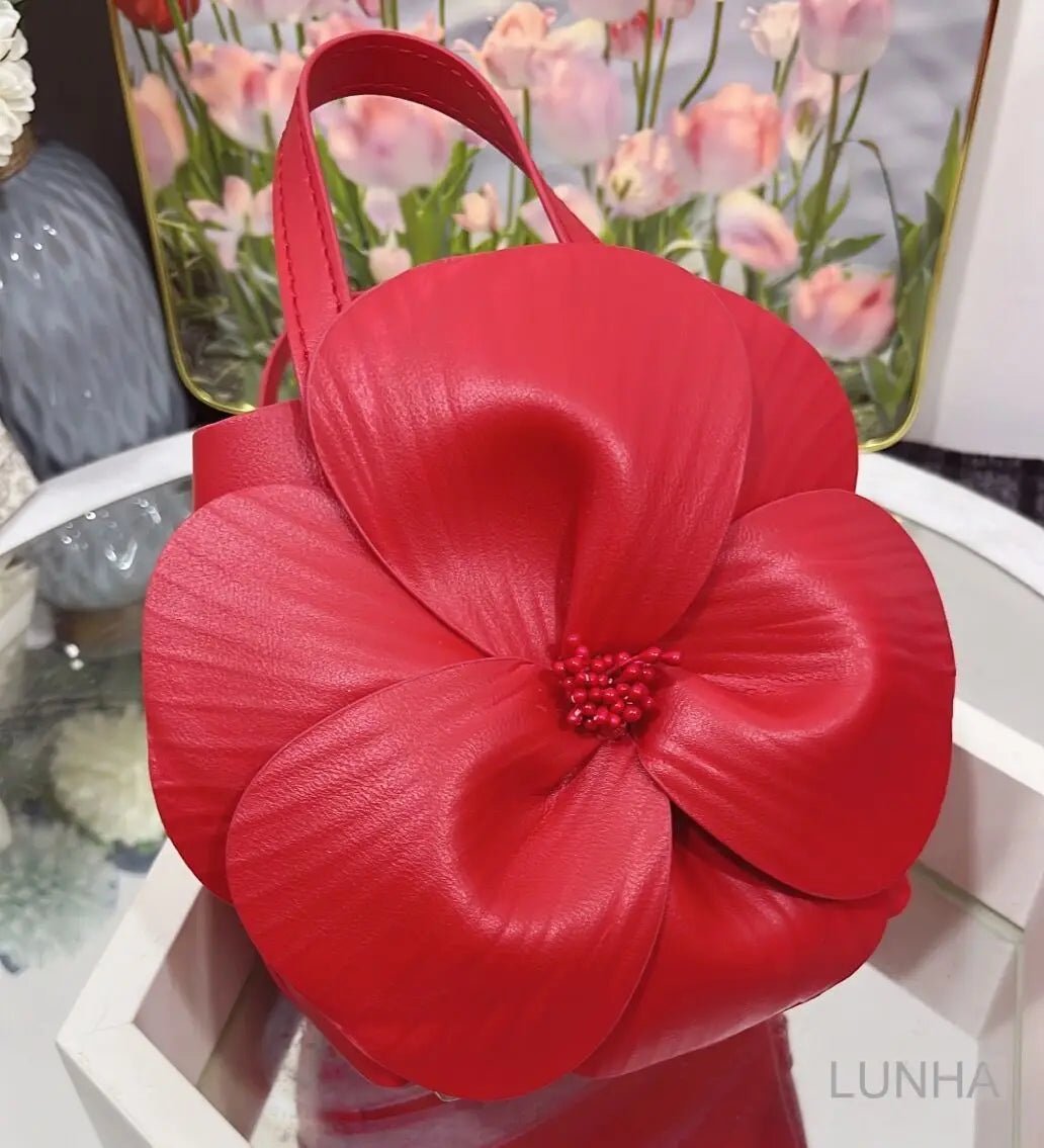 3D Floral Bridal Clutch — Small Bucket Bag - Luzilly Bridal & Apparel