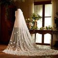 3D Floral Cathedral Wedding Veil with Comb - Luzilly Bridal & Apparel