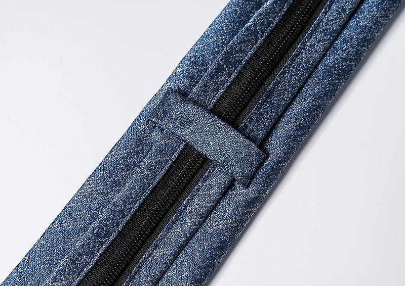 48*6 CM 30 Styles Zipper Mens Tie Skinny Necktie Fashion Business Casual Lazy Pre-tied Striped Solid Color Flower Pattern - Luzilly Bridal & Apparel