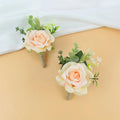 6PCS Men Buttonhole Boutonniere Prom Wedding Accessories Wrist Corsage Artificial Flowers Party Graduation Ceremony Decoration - Luzilly Bridal & Apparel