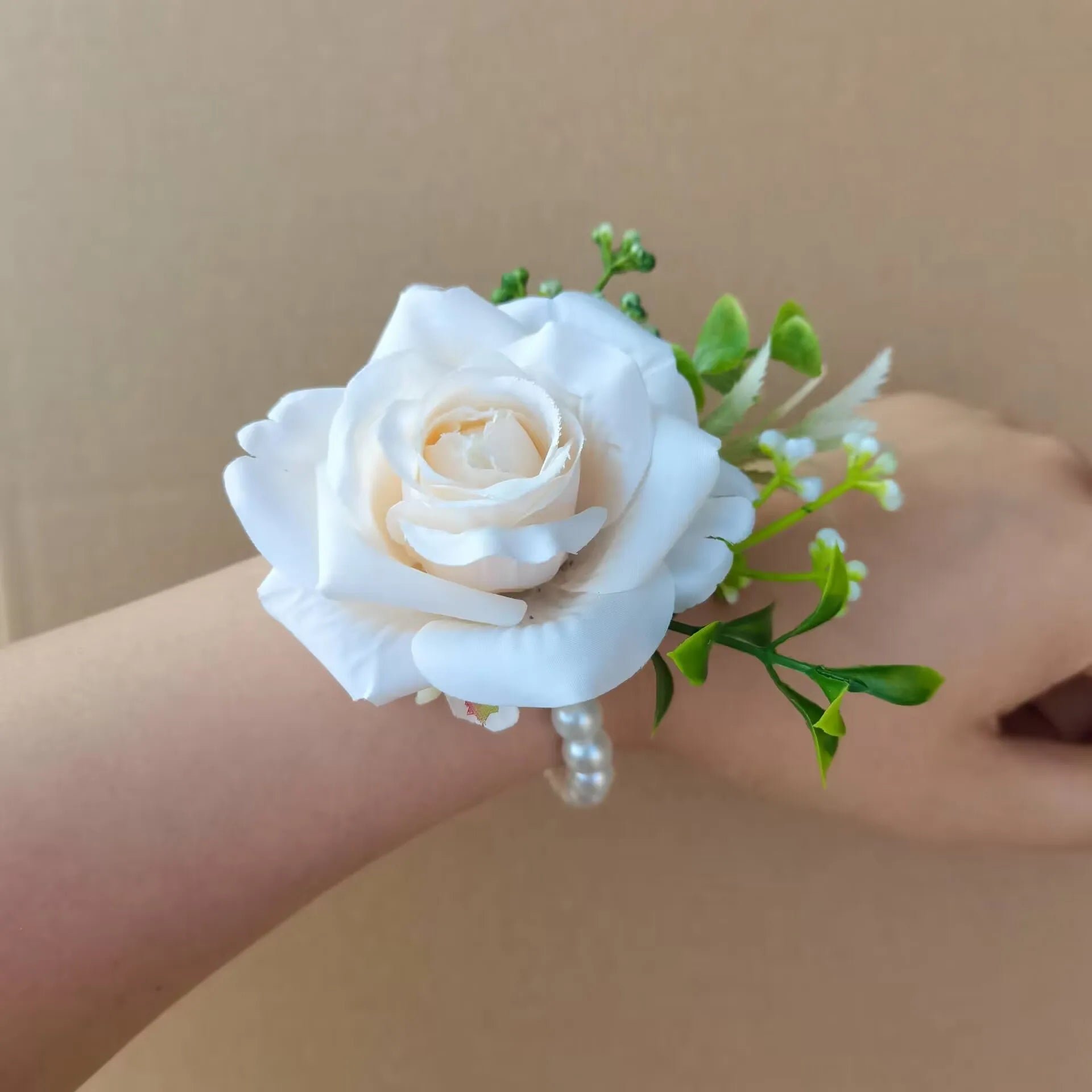 6PCS Men Buttonhole Boutonniere Prom Wedding Accessories Wrist Corsage Artificial Flowers Party Graduation Ceremony Decoration - Luzilly Bridal & Apparel