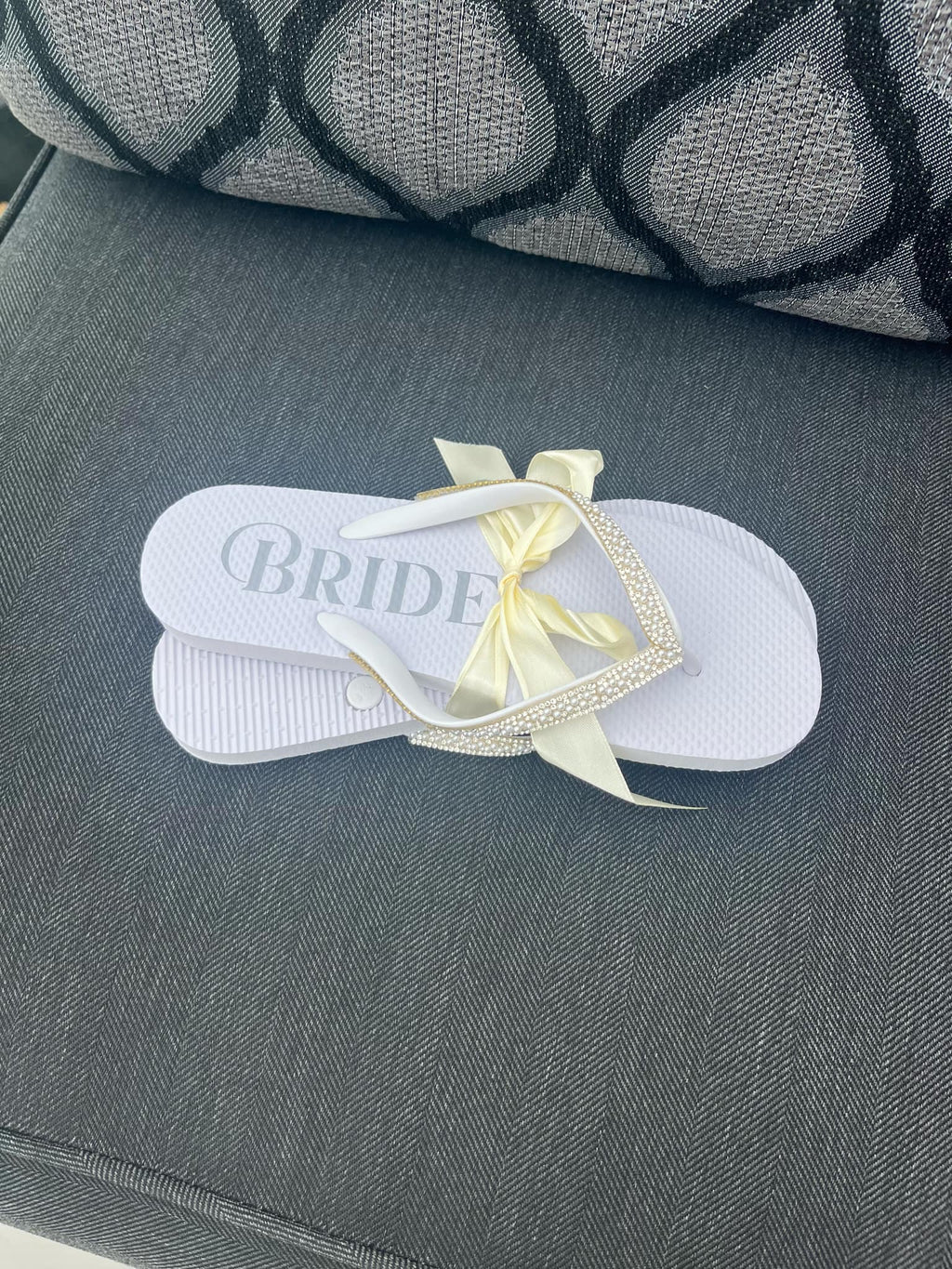 Bride or Wifey Rhinestone Flip-Flops